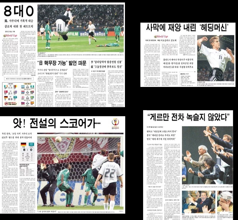 2002년 한일월드컵(공식 명칭: 2002 FIFA World Cup Korea/Japan™)이 열린 2002년 5월 31일부터 6월 30일까지 동아일보 헤드라인 모음. 7