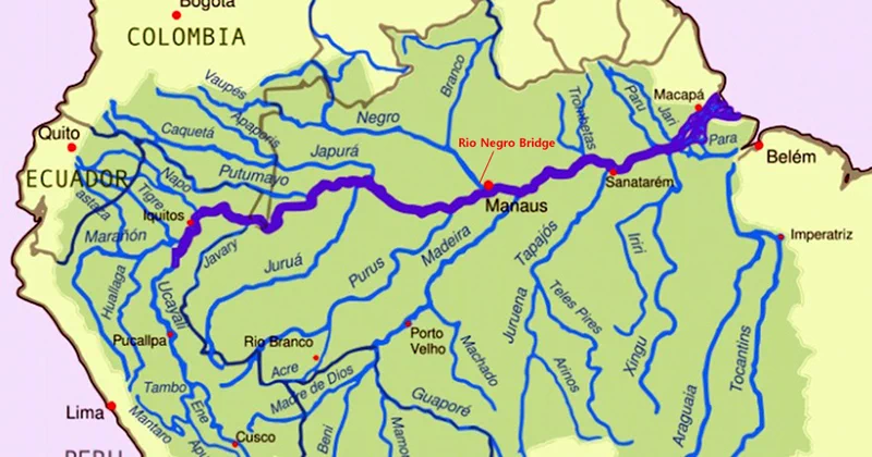 아마존강(Rio Amazonas)은 길이는 나일강에 이어 두 번째이지만 유역면적과 유량으로 세계 최대를 자랑하는 곳이다. 7