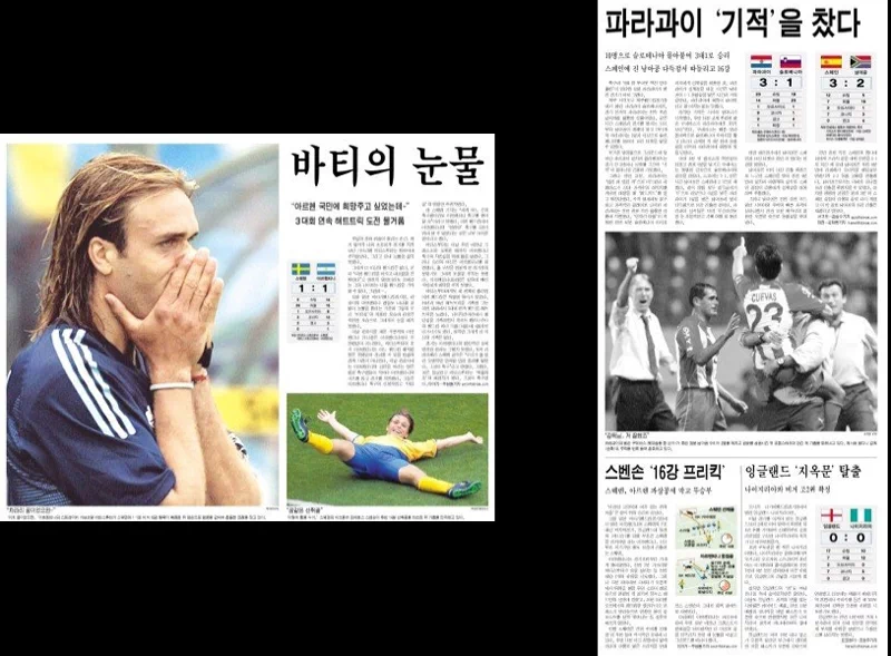 2002년 한일월드컵(공식 명칭: 2002 FIFA World Cup Korea/Japan™)이 열린 2002년 5월 31일부터 6월 30일까지 동아일보 헤드라인 모음. 37