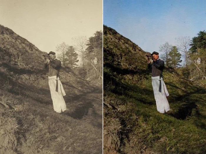 아래는 온라인에서 '1905년, 체벌을 하는 미국 위스콘신주의 교사'라는 제목으로 알려져 있는 사진이다. 과거 미국의 교육현장을 보여주는 흥미로운 자료로 떠돌고 있는데, 사실 사진 속의 교사와 학생은 같은 나이의 동급생이다. 57