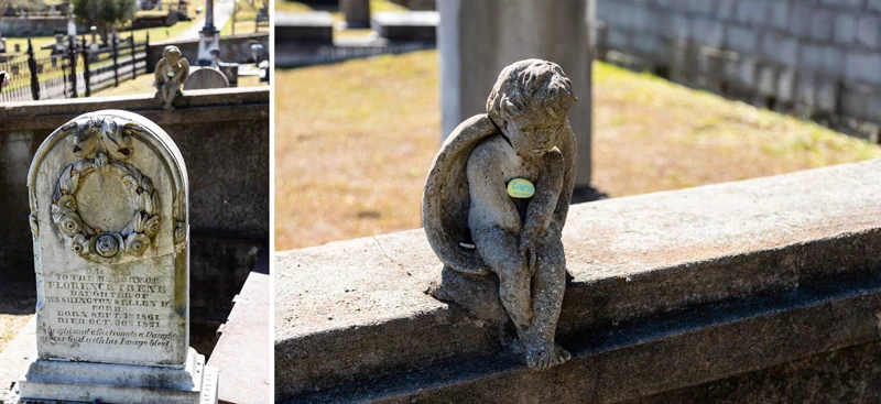 미국 미시시피 주 나체즈에 위치한 나체즈 시립묘지(Natchez City Cemetery)에는 특이한 무덤이 하나 있다. 3