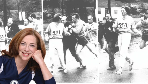 당시 시러큐스(syracuse) 대학의 학생이었던 캐서린 스위처(Kathrine Switzer)는 1966년, 학교 신문에 기사를 쓰기 위해 보스턴 마라톤 대회를 취재하다가 '번외 코스' 즉, 비공식적으로 대회에 참가한 여성의 이야기를 듣게 된다. 17