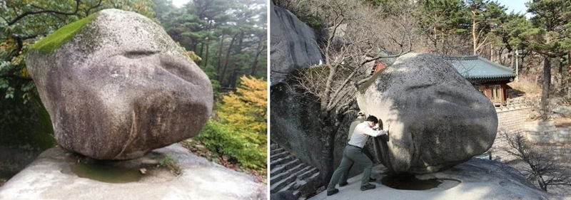 '흔들바위'란 아슬아슬하게 균형을 잡고 있는 암석으로, 영문으로는 '밸런싱 락(Balancing rock)'으로 표현된다. 1