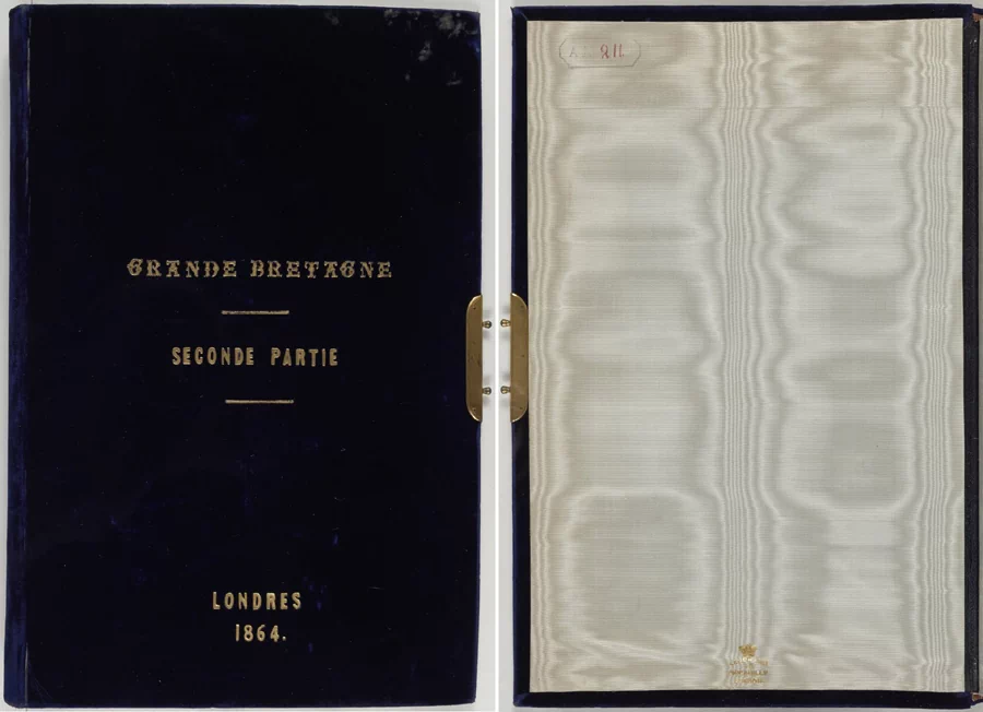 1864년에 프랑스어로 발간된 《Grande-Bretagne : Seconde Partie (Londres)》는 대영제국 개요 시리즈의 두 번째 권으로 영국 왕실과 주요 인사들의 초상사진을 담고 있다. 1