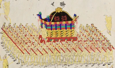 1897년, 대한제국 선포와 함께 국모(명성황후)의 위엄을 되찾고 황제국의 격식을 대외에 과시하기 위하여 을미사변(1895년 10월 8일) 이후 2년 1개월 만에 거행된 국장(國葬)은 화려한 의장·방대한 인력·서양식 사진기록을 동원한 대규모 의례였다. 3